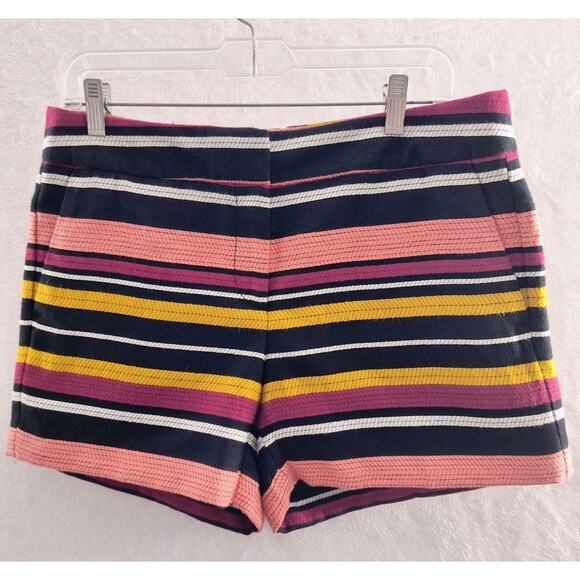 Ann Taylor Factory Shorts Wmn's Sz 6 Multicolor Striped 5" Inseam Woven Pockets - Picture 15 of 16